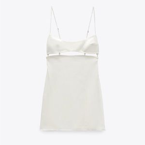 Zara White Cutout Mini Dress